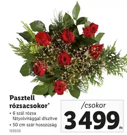 Lidl Pasztell rózsacsokor ajánlat
