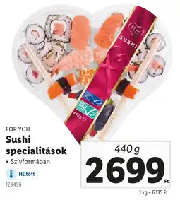 Lidl FOR YOU Sushi specialitások ajánlat