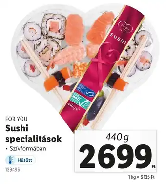 Lidl FOR YOU Sushi specialitások ajánlat