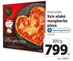 Lidl PIZZA D'ORO Szív alakú margherita pizza ajánlat