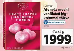 Lidl FOR YOU Áfonyás mochi vaníliaízű jég- krémmel töltve ajánlat