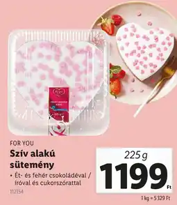 Lidl FOR YOU Szív alakú sütemény ajánlat