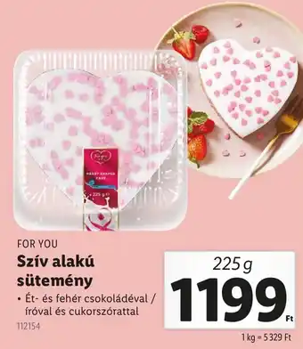 Lidl FOR YOU Szív alakú sütemény ajánlat