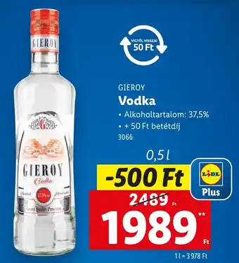 Lidl GIEROY Vodka ajánlat