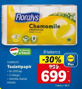 Lidl FLORALYS Toalettpapír ajánlat