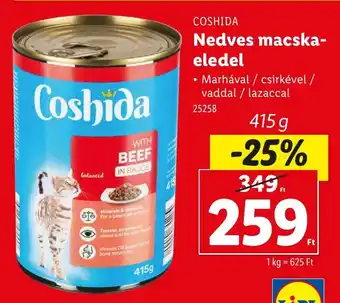 Lidl COSHIDA Nedves macskaeledel ajánlat