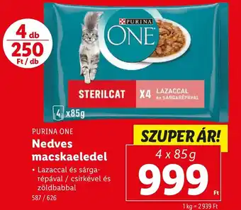 Lidl PURINA ONE Nedves macskaeledel ajánlat