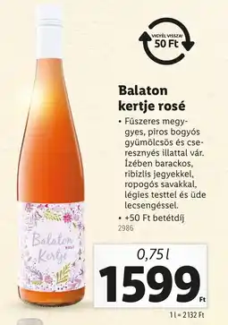 Lidl Balaton kertje rosé ajánlat