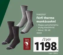 Lidl PARKSIDE Férfi thermo munkászokni ajánlat