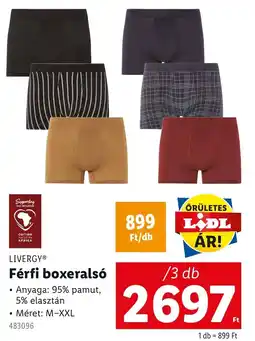 Lidl LIVERGY Férfi boxeralsó ajánlat