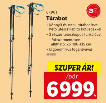 Lidl CRIVIT Túrabot ajánlat