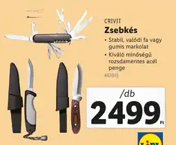 Lidl CRIVIT Zsebkés ajánlat