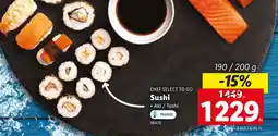 Lidl CHEF SELECT TO GO Sushi ajánlat