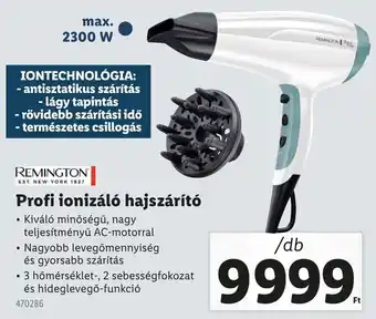 Lidl REMINGTON Profi ionizáló hajszárító ajánlat