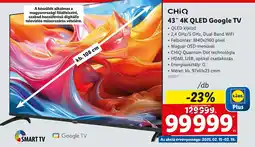 Lidl CHIQ 43" 4K QLED Google TV ajánlat