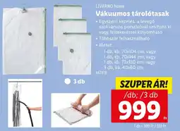 Lidl LIVARNO home Vákuumos tárolótasak ajánlat