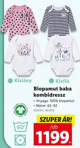 Lidl Biopamut baba kombidressz ajánlat