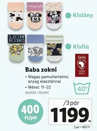 Lidl Baba zokni ajánlat