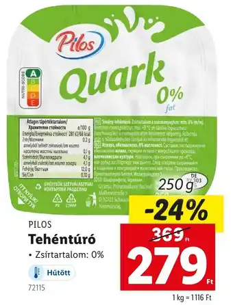 Lidl PILOS Tehéntúró ajánlat