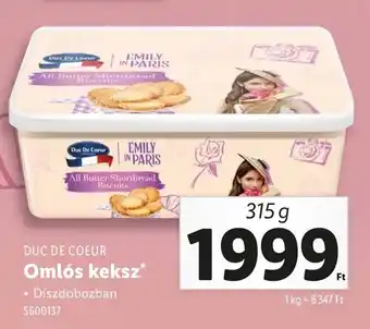 Lidl DUC DE COEUR Omlós keksz ajánlat