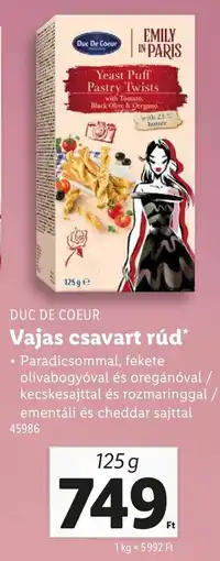 Lidl DUC DE COEUR Vajas csavart rúd ajánlat