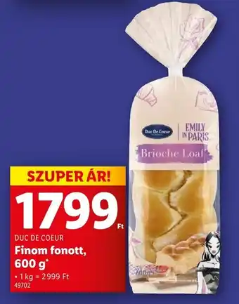 Lidl DUC DE COEUR Finom fonott ajánlat