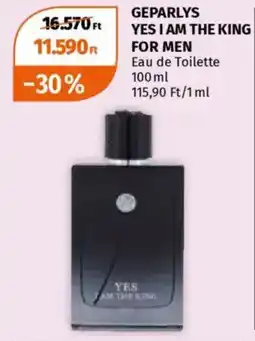 Müller Geparlys Yes I am the King for Men Eau de Toilette ajánlat