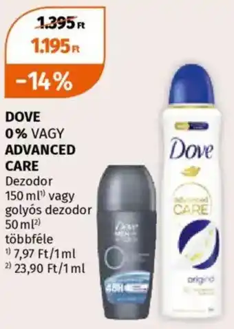 Müller Dove 0% / advanced care Dezodor ajánlat