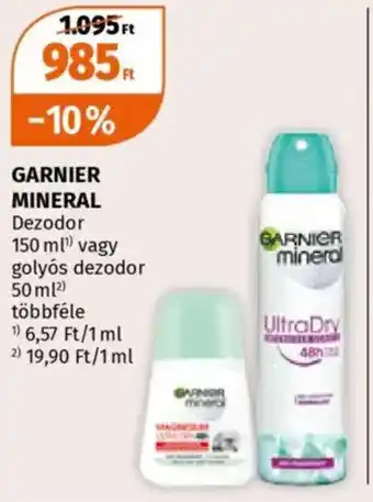 Müller Garnier Mineral dezodor ajánlat