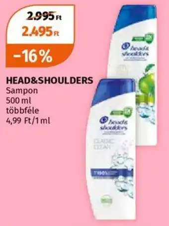 Müller Head&Shoulders sampon ajánlat