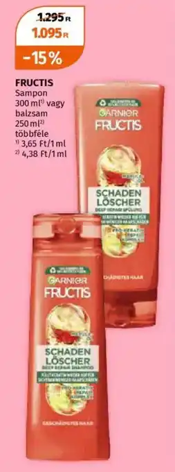 Müller Fructis sampon / balzsam ajánlat