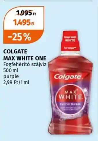 Müller Colgate Max White One Fogfehérítő szájvíz ajánlat