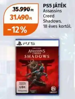 Müller PS5 játék Assassins Creed Shadows ajánlat