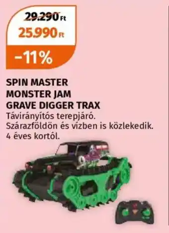 Müller Spin Master Monster Jam Grave Digger Trax ajánlat