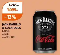 Müller Jack Daniels & Coca-Cola koktél ajánlat