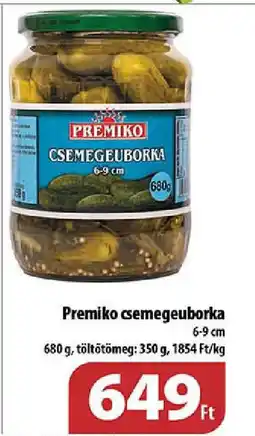 Coop Premiko csemegeuborka ajánlat