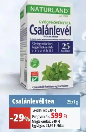 Pingvin Patika Csalánlevél tea ajánlat