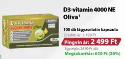 Pingvin Patika D3-vitamin 4000 NE Olíva ajánlat