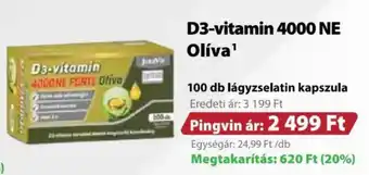 Pingvin Patika D3-vitamin 4000 NE Olíva ajánlat