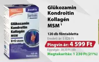 Pingvin Patika Glükozamin Kondroitin Kollagén MSM ajánlat