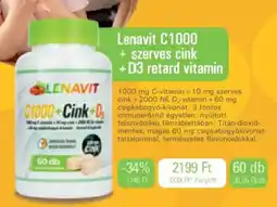 Pingvin Patika Lenavit C1000 + szerves cink + D3 retard vitamin ajánlat