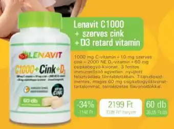 Pingvin Patika Lenavit C1000 + szerves cink + D3 retard vitamin ajánlat