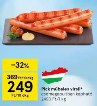 Tesco Pick műbeles virsli ajánlat