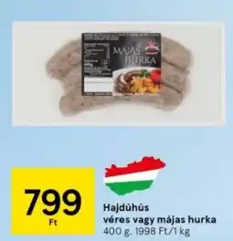 Tesco Hajdúhús véres vagy májas hurka ajánlat