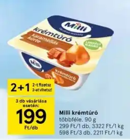 Tesco Milli krémtúró ajánlat