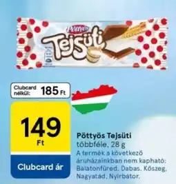 Tesco Pöttyös Tejsüti ajánlat