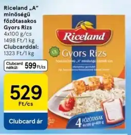 Tesco Riceland „A" minőségű főzőtasakos Gyors Rizs ajánlat