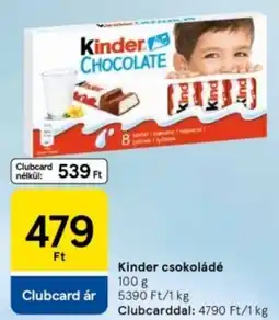 Tesco Kinder csokoládé ajánlat