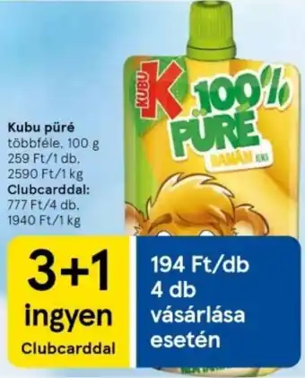 Tesco Kubu püré ajánlat