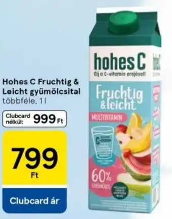 Tesco Hohes C Fruchtig & Leicht gyümölcsital ajánlat